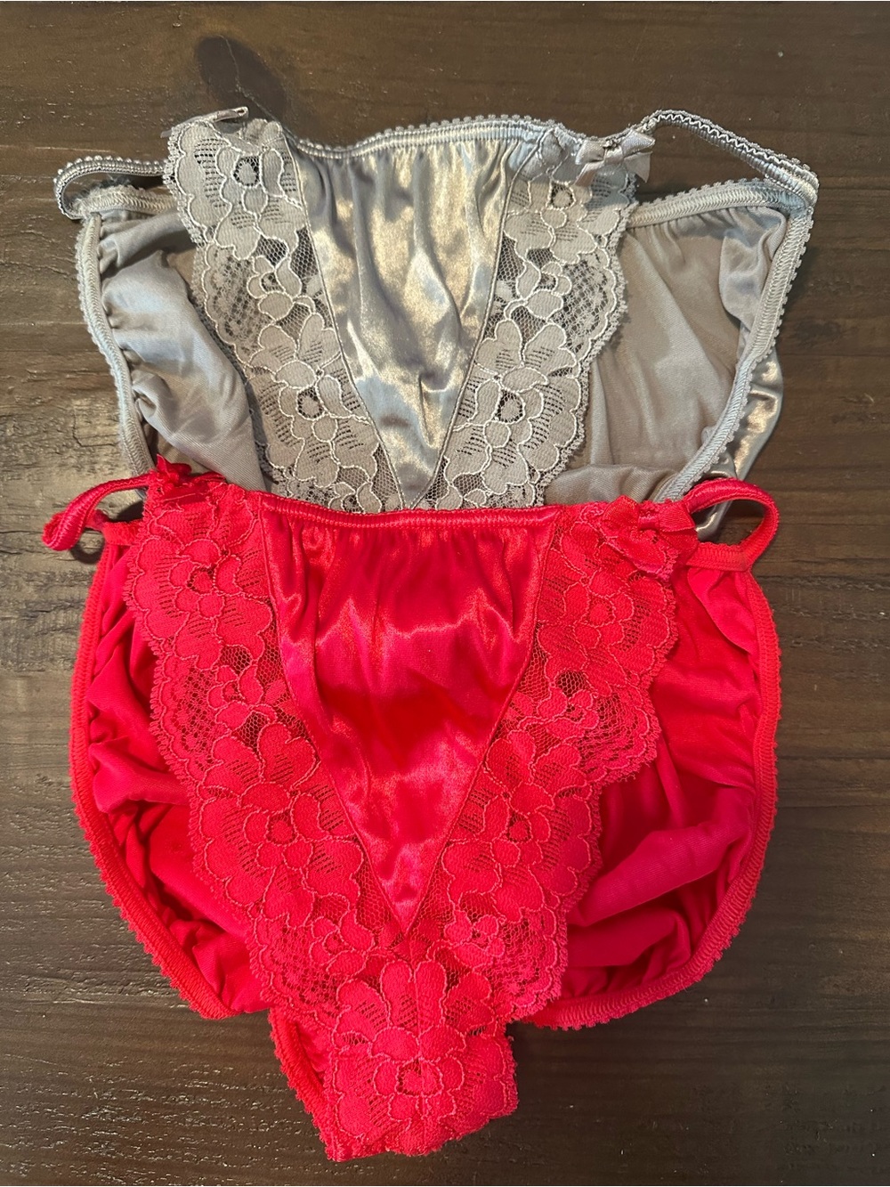Victoria's Secret Satin String Bikini Panties Bundle 2 *Excellent* Condition